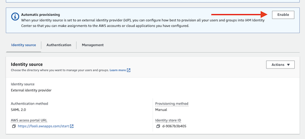 AWS SSO Console