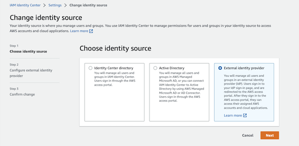 AWS SSO Console